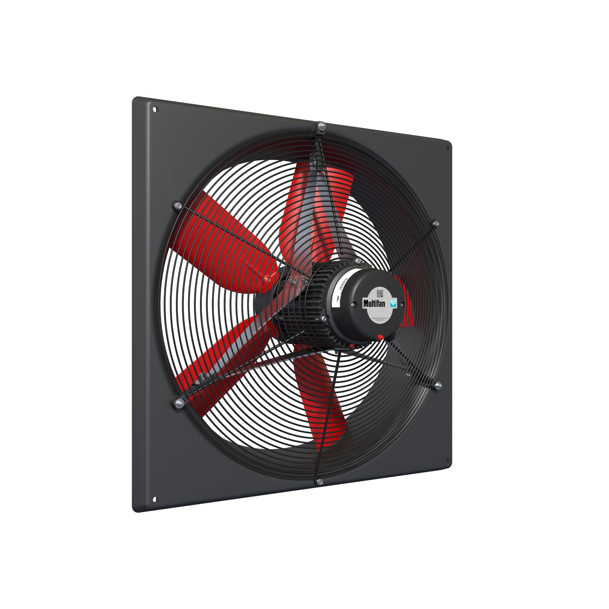 Multifan 3-Phase Panel Fan with Intake Guard, 24in., 10,790 CFM, 2 1/2 HP, 265/460 Volt, Model# V4D63K-460V